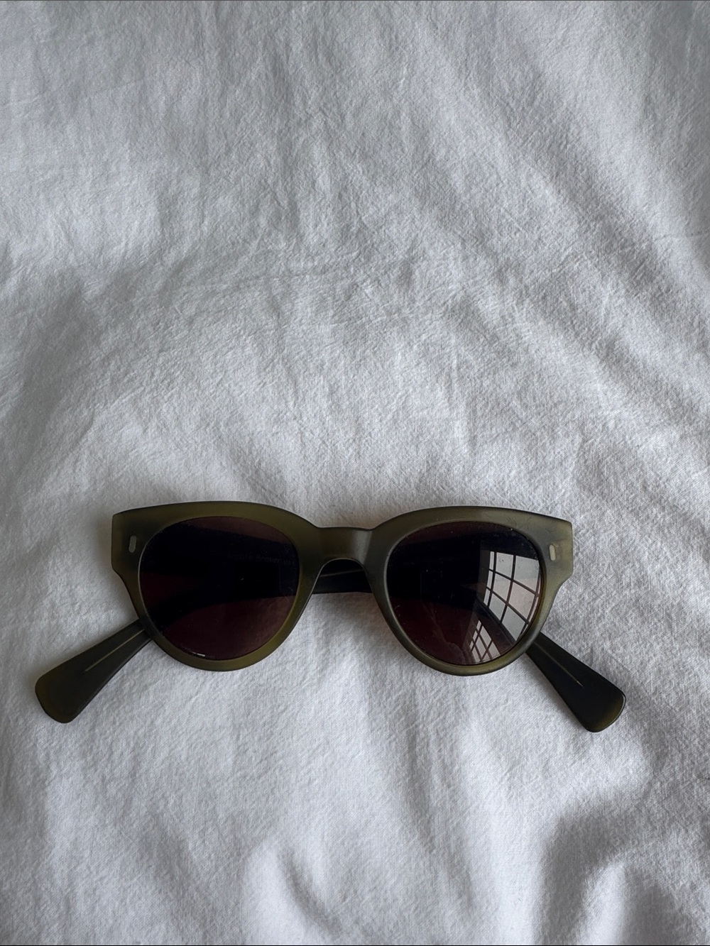 Classic Olive Green Cat-Eye Sunglasses - Women Accessories Glasses